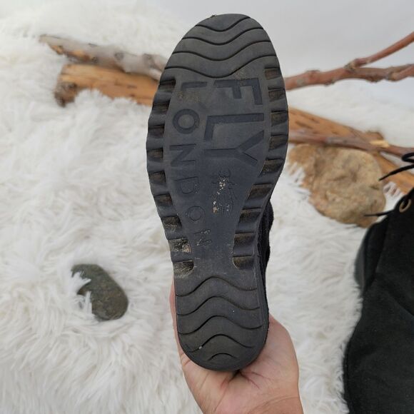 Fly London Black suede booties Yama - Picture 7 of 13